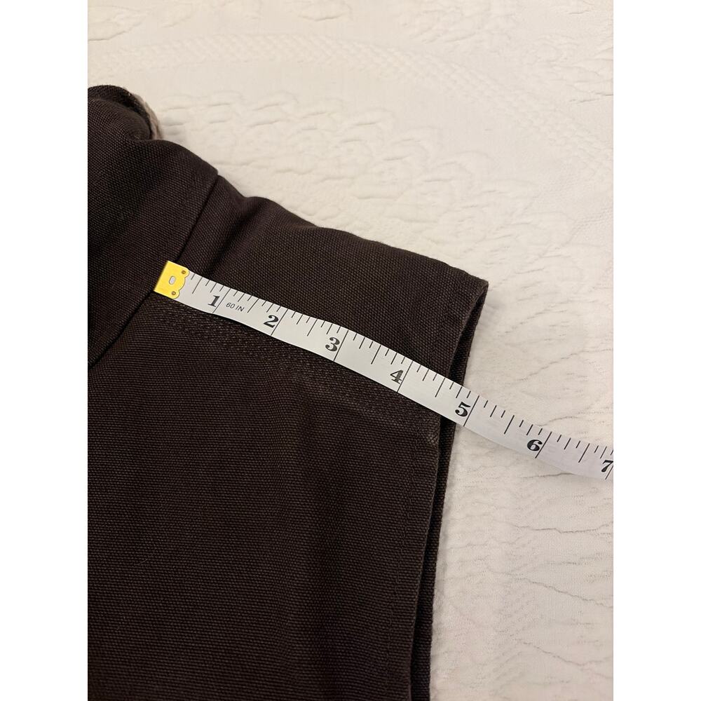 Carhartt Sherpa Lined Vest Men’s XL Dark Brown Canvas Workwear Full Zip - Picture 12 of 12